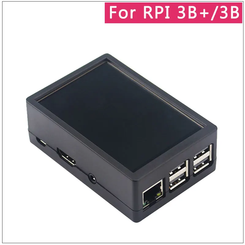 For RPI 3B Plus 3,5 дюймовый Raspberry Pi 3 Model B+ сенсорный экран 480*320 ЖК-дисплей+ стилус+ ABS чехол для Raspberry Pi 4 Модель B/3B+/3B - Цвет: For RPI 3B Plus