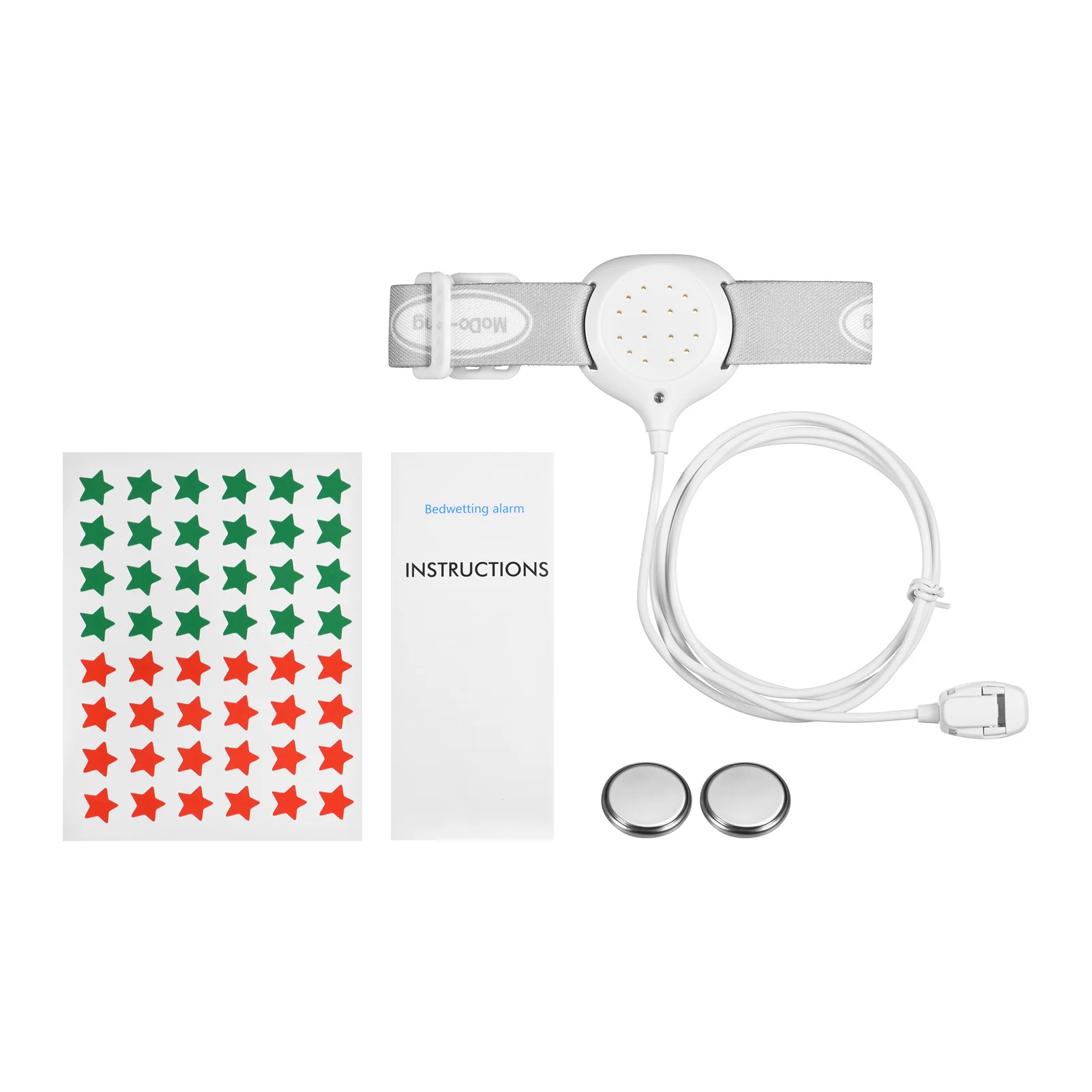 MA-108 Bedwetting Alarm Enuresis Alarm with Light Sound and Vibration USB Rechargeable for Boys Girls Kids Children Adults