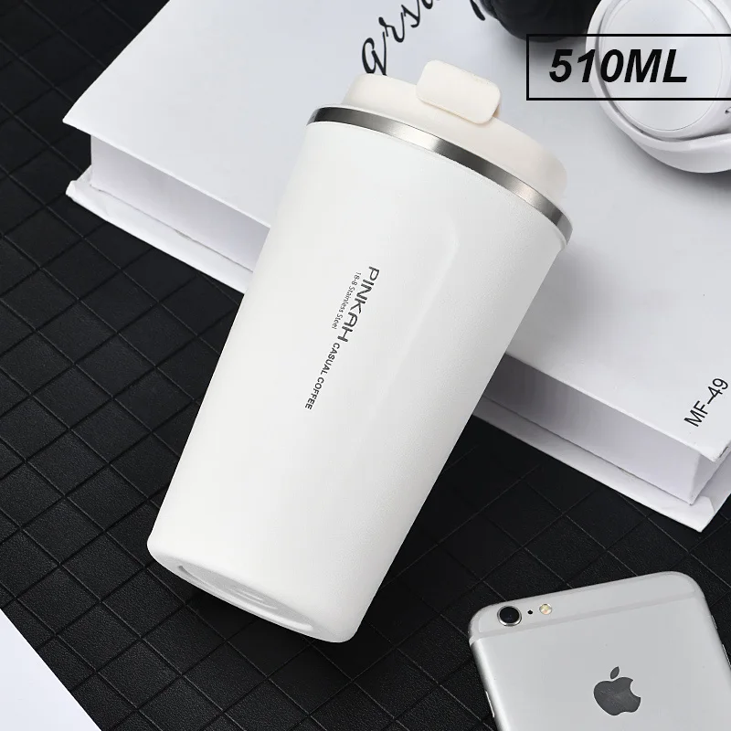 510ml-2 UNTIOR 380/510 мл 304 нержавеющая сталь Термокружка для путешествий кофейная кружка с крышкой бутылка для воды в автомобиль термосы Термокружка для подарка - Цвет: 510ml-2
