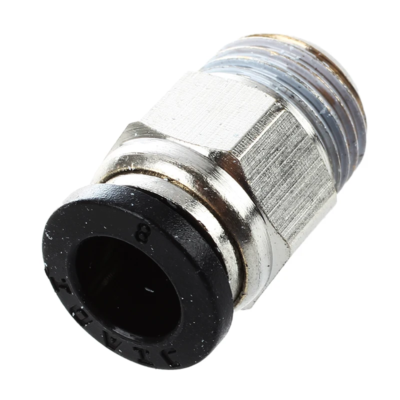 10 Pcs 1/4" PT Male Thread 8mm Push In Joint Pneumatic Connector Quick Fittings