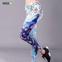 WOSAWE, штаны для йоги с принтом, женские спортивные Леггинсы, пуш-ап, высокая талия, дышащие, для фитнеса, леггинсы для бега, спортивная одежда, обтягивающие колготки для спортзала