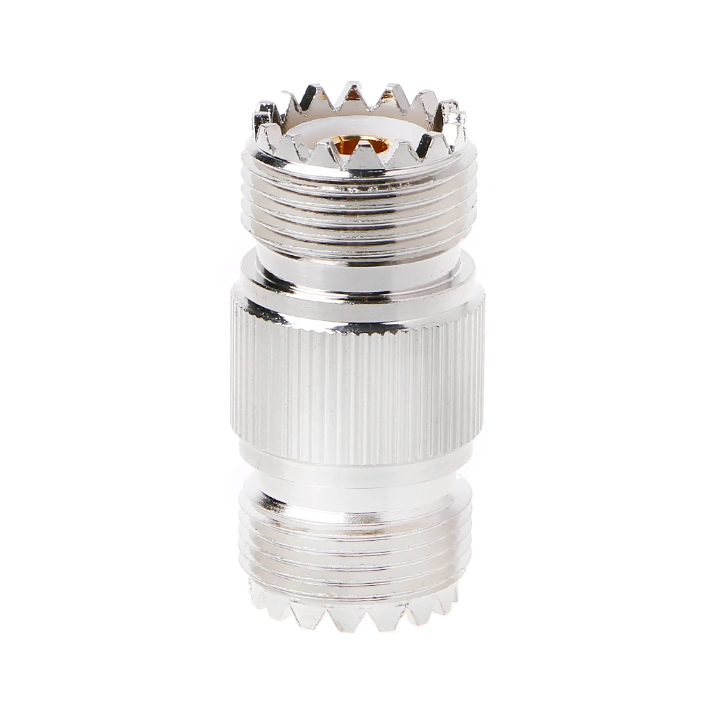 

UHF PL-259 SO-239 Female To UHF Female Jack RF Straight Connector Adapter Nickel