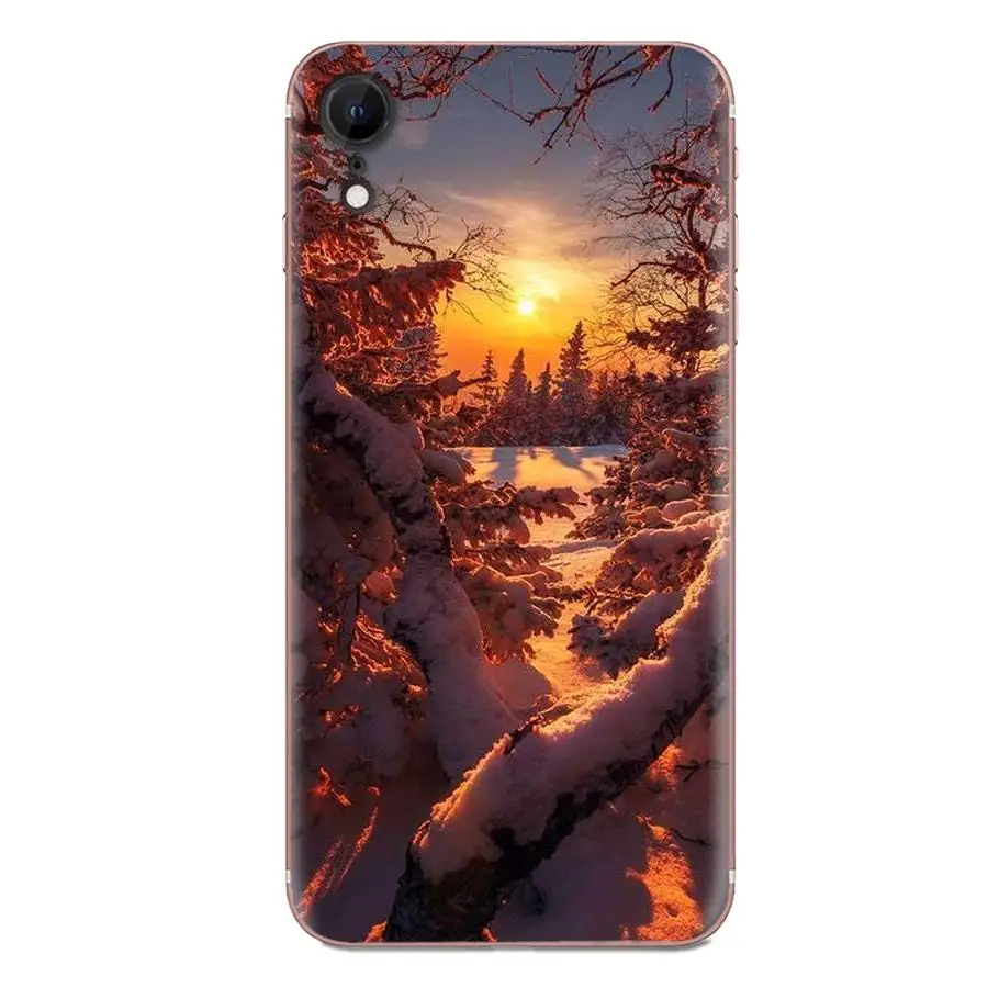 as picture Для huawei Honor 4C 5A 5C 5X6 6A 6X7 7A 7C 7X8 8C 8S 9 10 10i 20 20i Lite Pro чехол-накладка из термополиуретана чехол Пейзаж Зима светильник для снежной погоды - Цвет: as picture