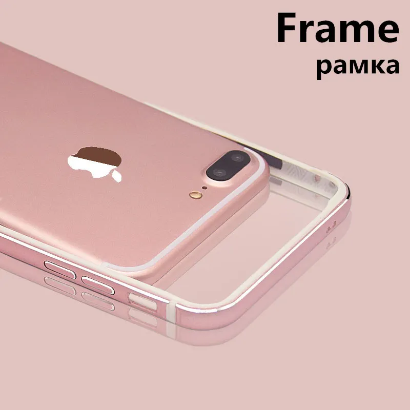 Модный простой ТПУ металл рамка для iPhone 5S 6 6s силиконовый чехол для iPhone 7 8 Plus X Xr Xs Max ударопрочный бампер мягкий чехол
