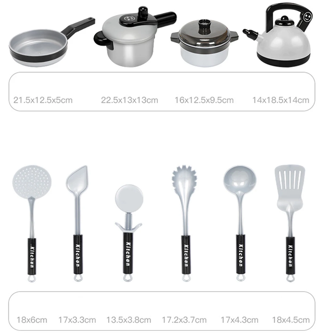 10Pcs/set Large Size Children Play& Pretend Toys Educational Simulation Kitchen Cooking Tableware Playset Kids Fun