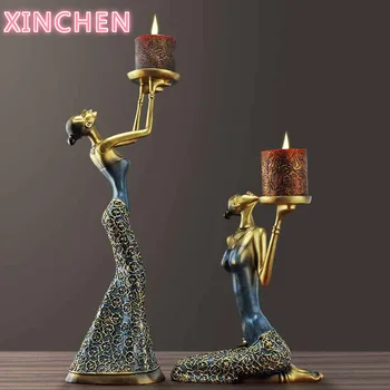 

Creative Retro Candle Decorative US-European Decoration Living Room Dining Table Home Soft Ornament Romantic Candlelight Dinner