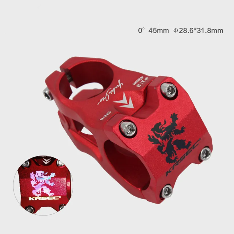KRSEC 3D ковка Ручка Руля MTB горный велосипед короткий ультра легкий подъемный механизм 28,6*31,8*45 мм Радуга обратный курсор