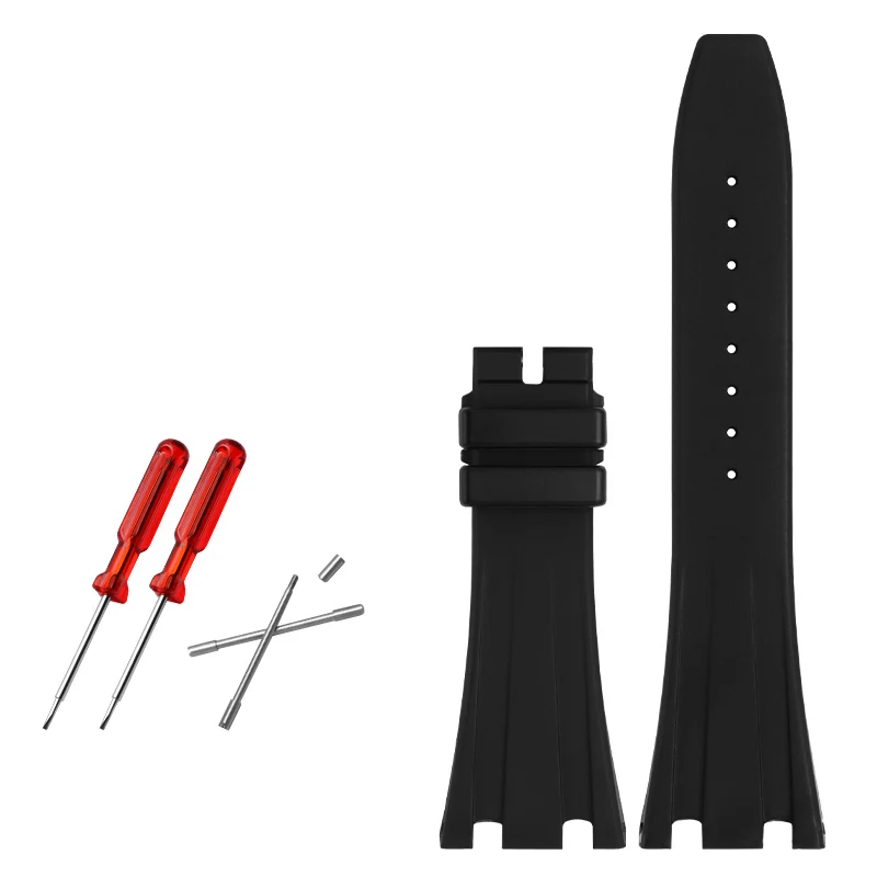 Premium Rubber Watch Strap, 28mm - Men's Sports Watch Band Bracelet