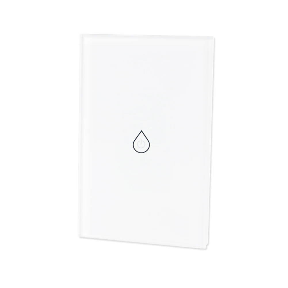 US White WiFi Smart Boiler Glass Panel Switch 4400W Smart Life Tuya App Remote Control Water Heater Switch Work with Alexa Google Home - Цвет: US White