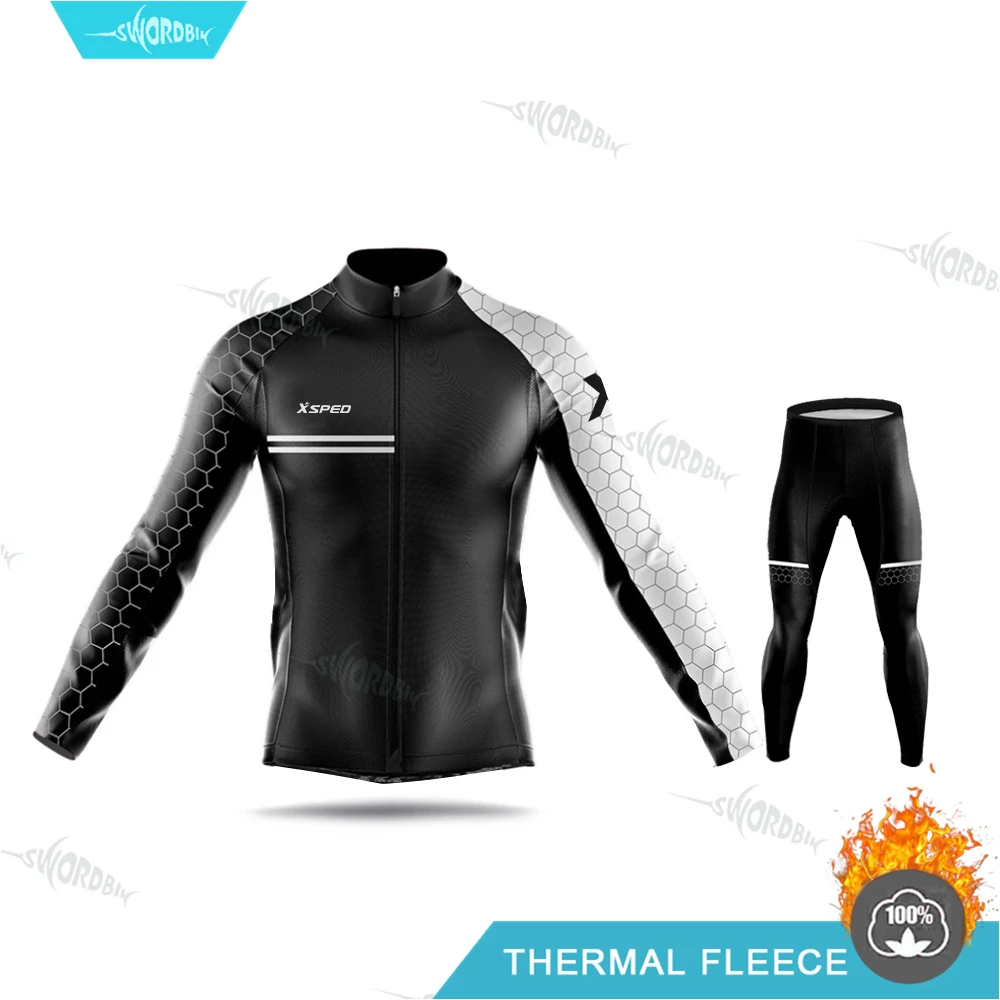 Normal Cycling Set Pro Team велосипедная одежда зимняя флисовая одежда с длинным рукавом Джерси Набор GOBIKING неизвестная термальная флисовая облегающая одежда Ropa De Hombre - Цвет: Normal Cycling Set