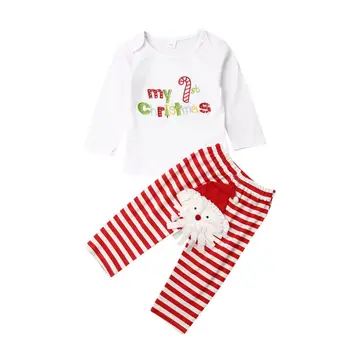 

Newborn Kids Baby Girl Christmas Long Sleeve Tops Pants Outfits Clothes Set