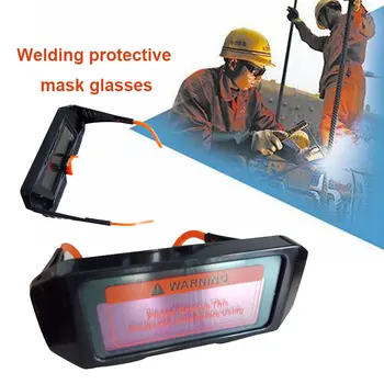 

Solar Auto Darkening Durable Welding Glasses 1/25000S Anti-Collision Protective Anti-Scratch Eyes Goggle Powered Black