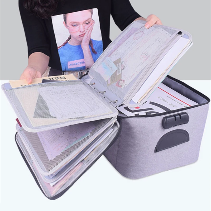 Case Briefcase-Bag Organizer Document-Pouch Storage Offic-Supplies-Accessories Oxford