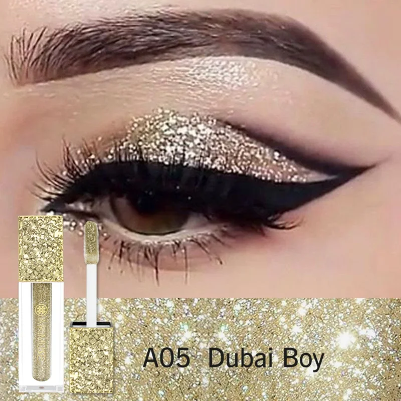 Diamond polarized liquid eye shadow pearlescent eye shadow liquid lasting not blooming beauty