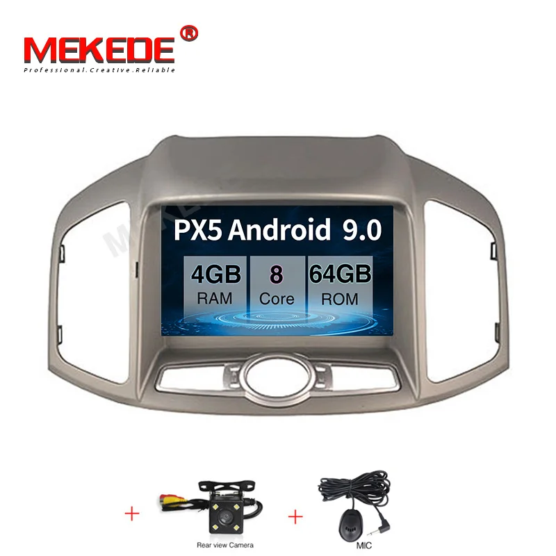 Android 9,0 4+ 64G gps навигация автомобильное радио плеер для CHEVROLET CAPTIVA 2012-2013 мультимедийный плеер головное устройство - Цвет: 64G CAMERA