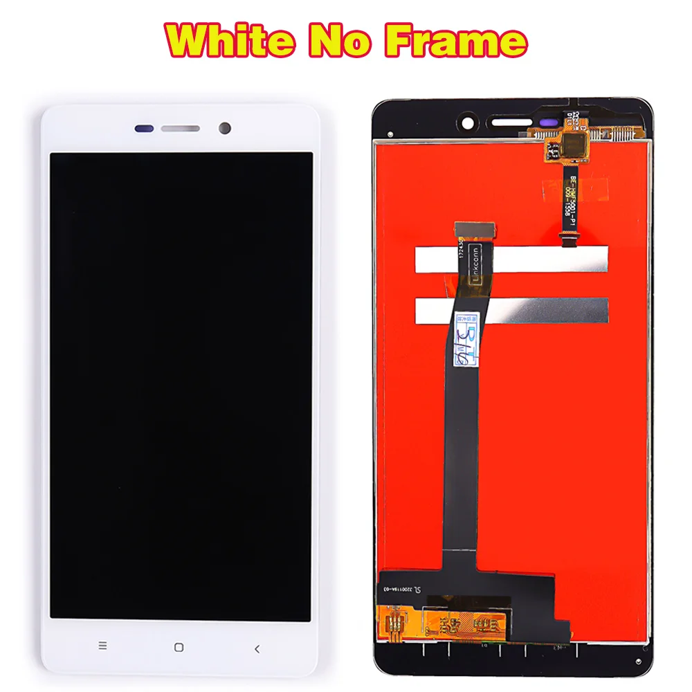 Fansu ЖК-дисплей для Xiaomi Redmi 3 S/3 сенсорный экран 5,0 дюймов дигитайзер в сборе рамка 1280*720 с бесплатным закаленным стеклом - Цвет: White Without Frame