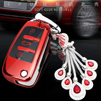 

Auto Car Styling Soft TPU Key Case For Audi A1 A3 A4 A5 Q7 A6 C5 C6 Car Holder Shell Remote Cover Car-Styling Accessorise