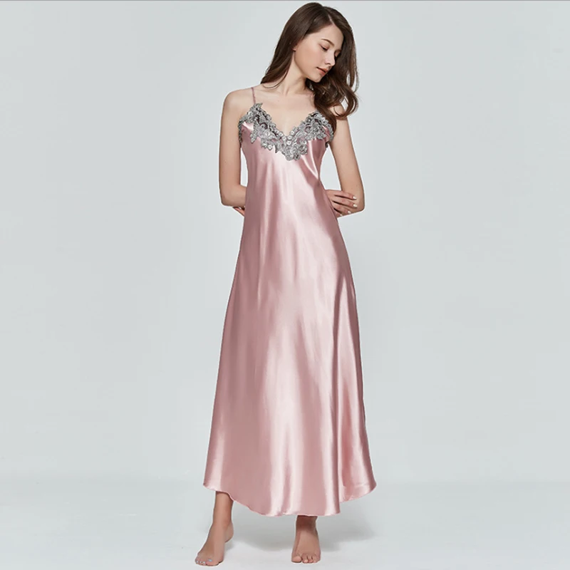 Women Nightgowns Women Nightdresses Sleeping Dress Sexy Lace Lingerie Dress Women Satin Silk V-Neck Underwear Nightgown Nightdress Sleepwear Robe Babydoll Lingerie