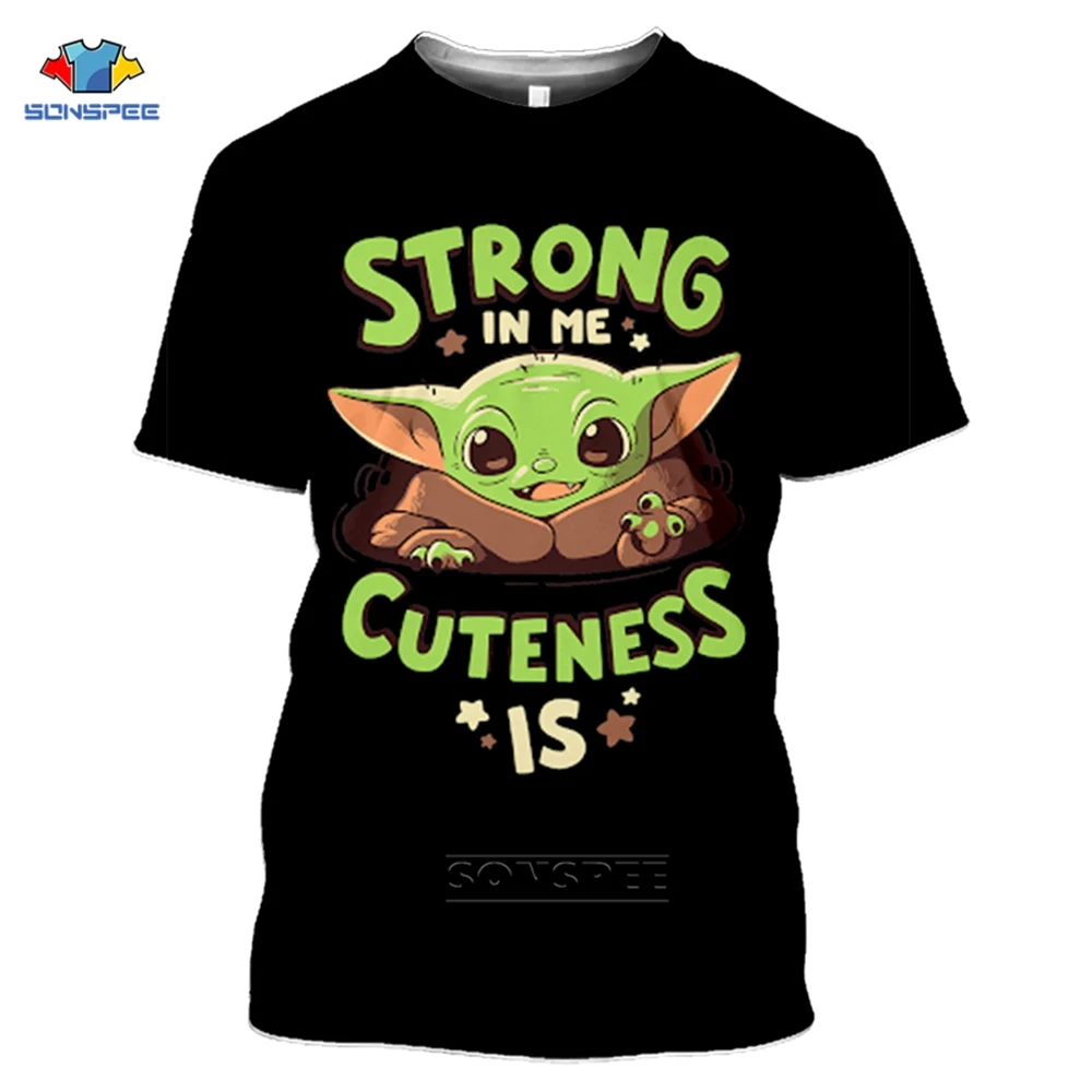 

SONSPEE The Mandalorian T Shirt Star Wars Baby Yoda T-Shirts Men 3D Print Summer Gym Body Fit Short Sleeve Tees Tops Clothes