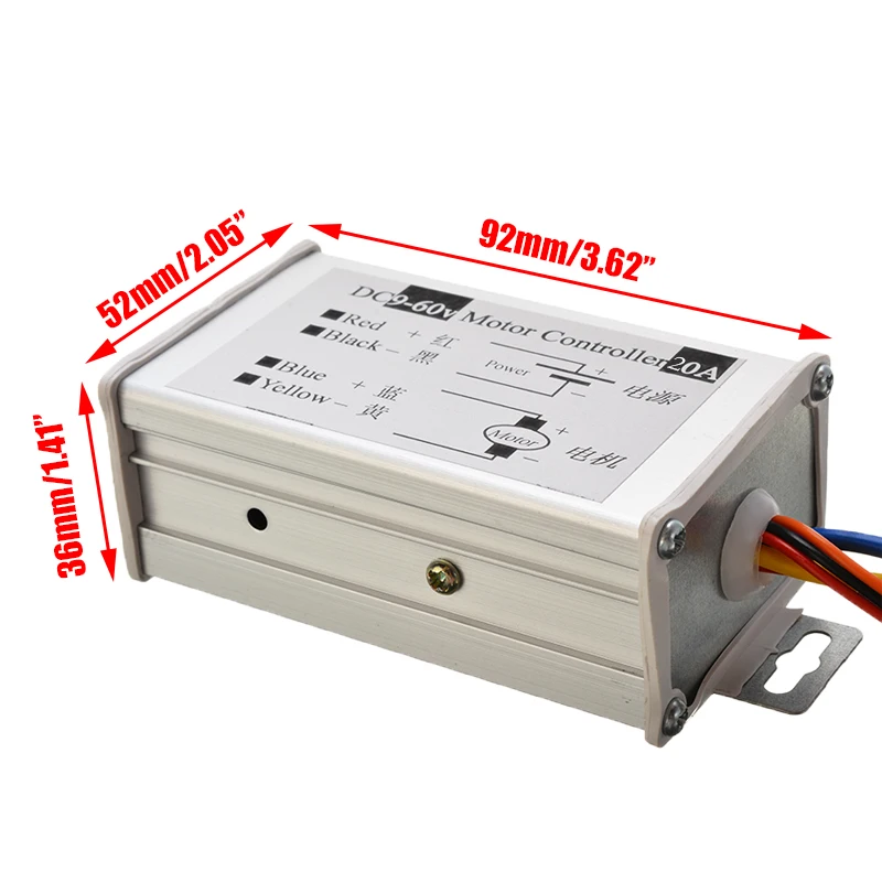 DC 9-60V 12V 24V 36V 10A регулятор скорости двигателя ШИМ регулятор скорости двигателя реверсивный переключатель