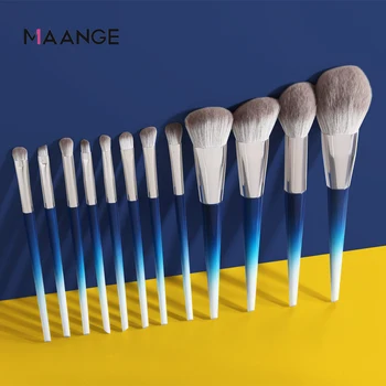 

MAANGE 12pcs High Quality Makeup Brushes Set Foundation Highlight Contour EyeShadow Eyebrow Large Loose Powder Pincel Maquiagem