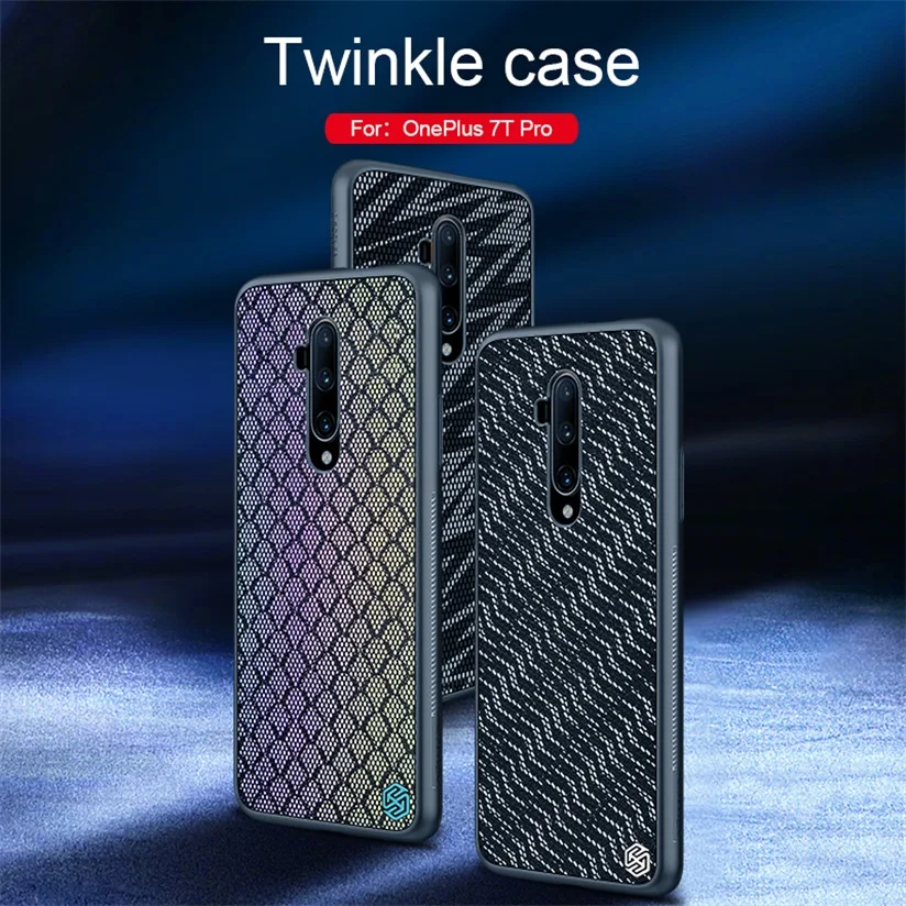 Чехол для OnePlus 7T Pro чехол NILLKIN Twinkle чехол из полиэфирной сетки Светоотражающая защитная задняя панель для телефона чехол для OnePlus 7T Pro Чехол