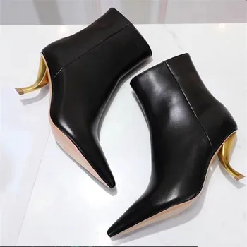 

Ankle Boots Women Autumn Winter Short Boots Stiletto Pointed High Heels Fashion Women Shoes Pointed Toe Elegant ladies shoes