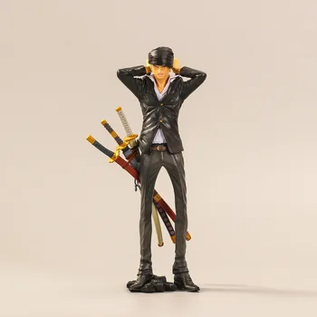 

One Piece Figures Anime Peripheral Cartoon Three Swords Tied Hijab Sauron Doll Toy Decoration home decoration accessories decor