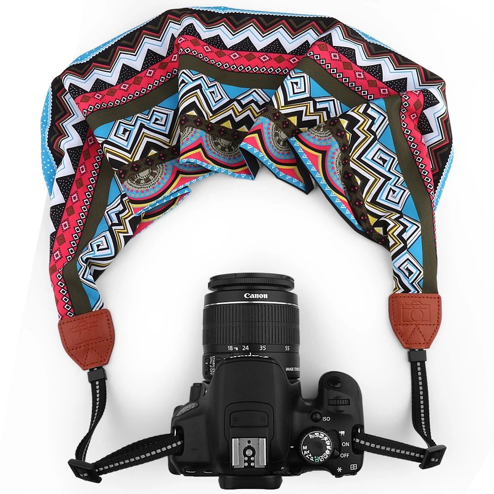 Universal Adjustable Dslr Camera Shoulder Neck Strap Fabric Of Floral Scarf  For Canon Nikon Sony Fujifilm Leica Pentax Olympus - Camera Strap -  AliExpress