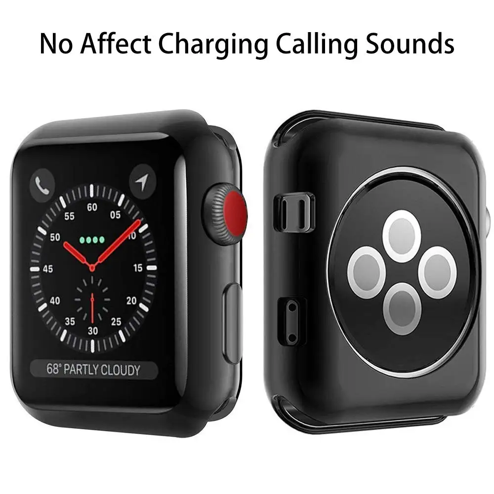 Чехол для часов KeBitt, чехол для Apple Watch, 44 мм, 42 мм, 38 мм, 40 мм, 5 штук в упаковке, тонкий мягкий, из ТПУ, защитный для iWatch 5 4 3 2 1