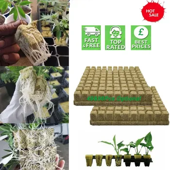 

49/98Pcs Grow Plug One Pack Grodan 1 Starter Plugs Seed Rockwool Sheet Block Propagation Cloning Seed Raising Hydroponic