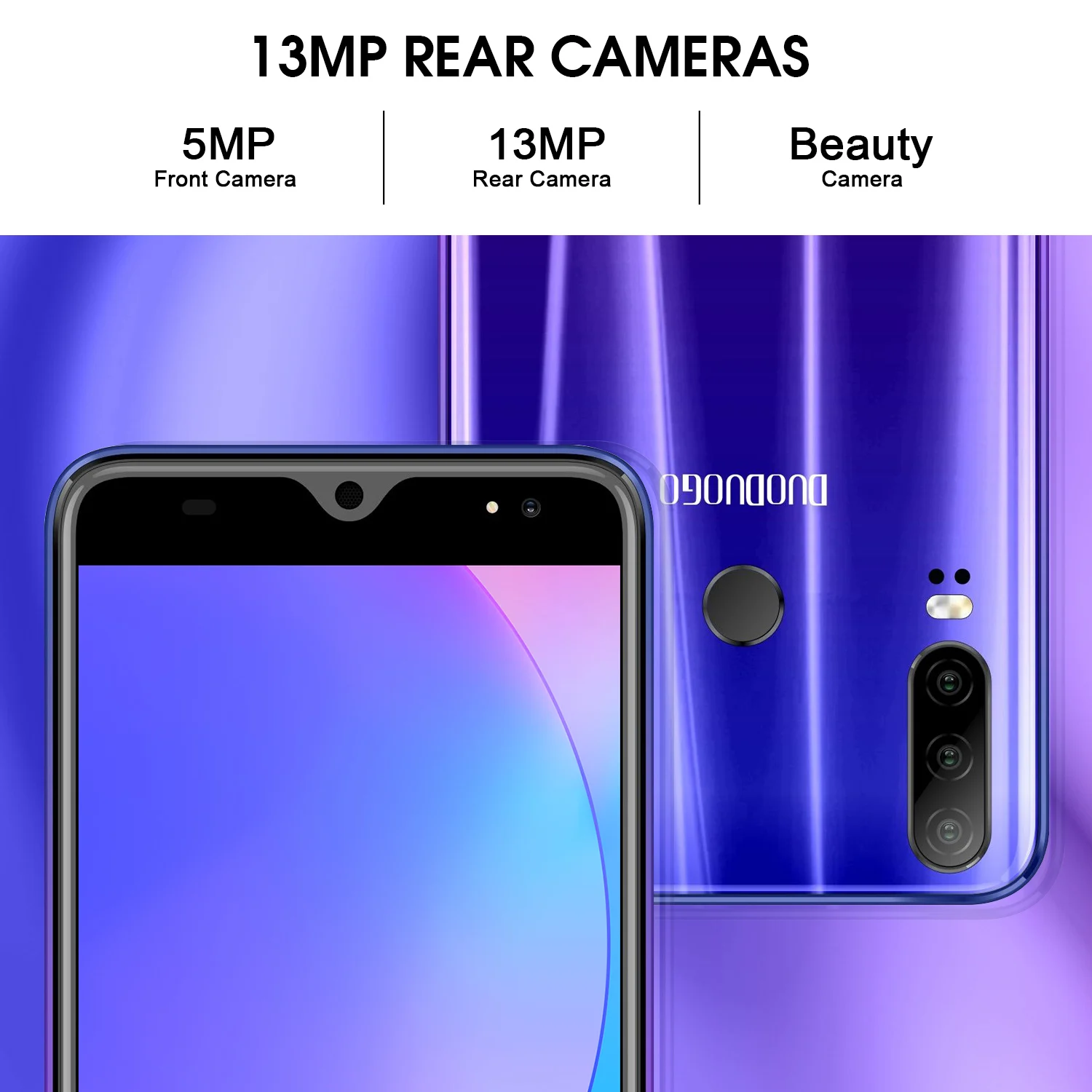 DUODUOGO P30 мобильный телефон Android 9,0 3 ГБ ОЗУ 32 Гб ПЗУ 13MP+ 5MP 5," HD ips 4800mAh отпечаток пальца 4G celular смартфон мобильный телефон