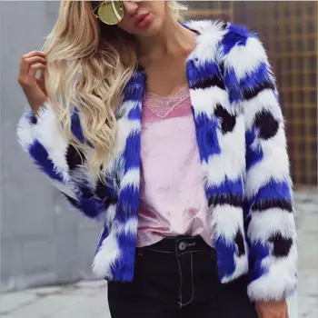 

Womens Clothing 2019 Fashion Faux Fur Coat Women's Short Winter New High quality Faux Fur Jacket