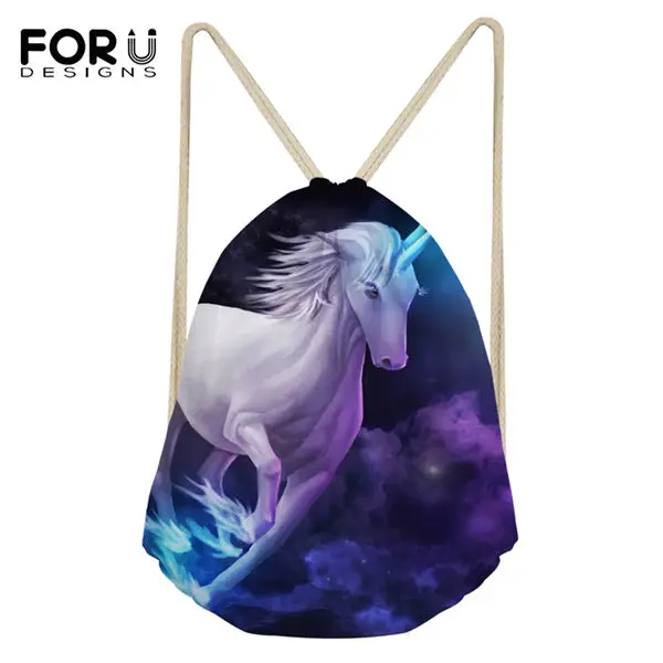 FORUDESIGNS/Модная Сумка для путешествий с рисунком белой лошади; рюкзак для путешествий с изображением животных из мультфильмов; рюкзак для девочек - Цвет: CDWX3727Z3