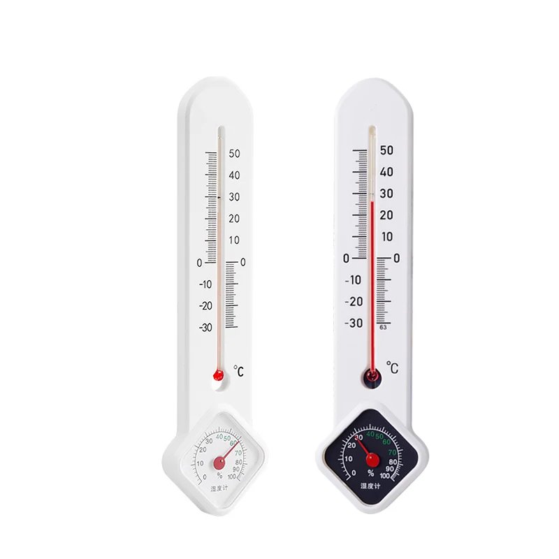 Vertical Thermometer&ampHygrometer In/Outdoor Temperature Humidity Monitor Gauge thermometer glass rod temperature&amphumidity meter | Дом и