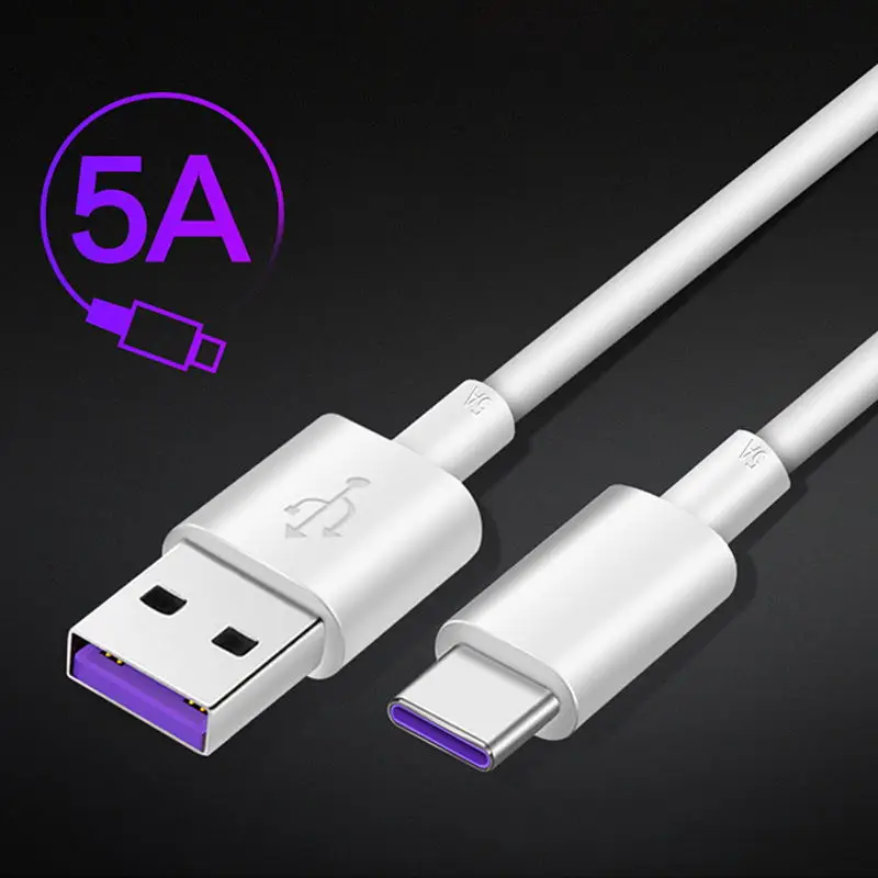 Huawei mate20 P20 Pro Lite Charge SuperCharge 5A usb type C кабель 5V4. 5A Honor V10 Nova 3rd P20 Pro P10 P9 Mate10 Mate9 - Тип штекера: Only one 5A cable