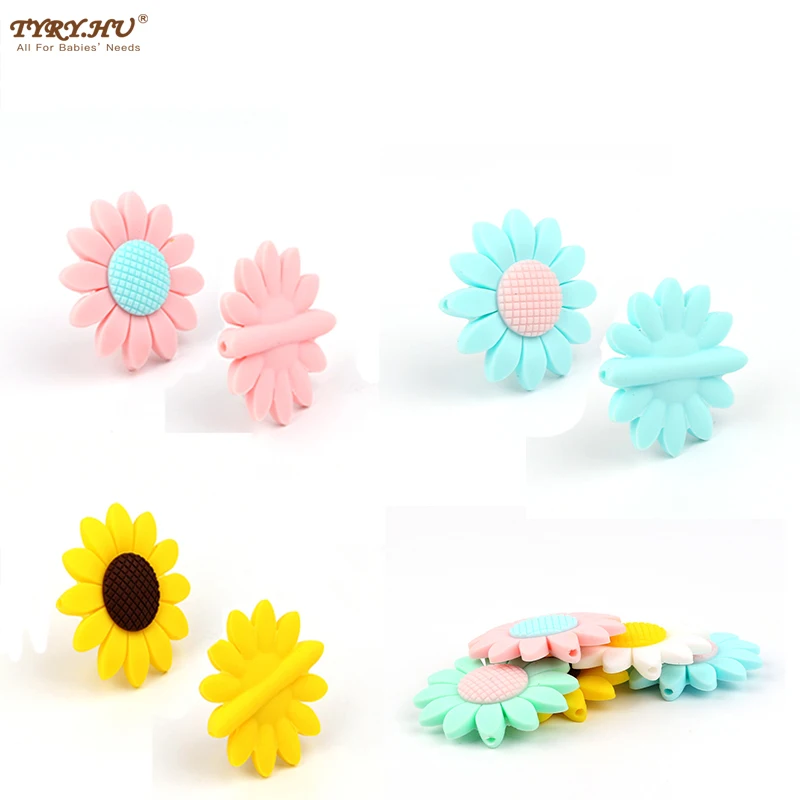 Baby Teething Pacifier Clips Personalized Name Safe Silicone Beads Dummy Chains for Nipples 3pcs TYRY.HU