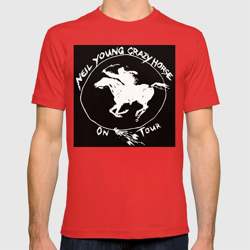 Neil young crazy horse on tour черная футболка с азотом neil young