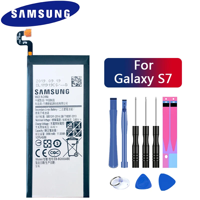 Samsung Original Phone Battery EB-BG930ABE For Samsung GALAXY S7 G9300 G930F G930A G9308 SM-G9300 Replacement Battery 3000mAh Samsung Original Phone Battery EB-BG930ABE For Samsung GALAXY S7 G9300 G930F G930A G9308 SM-G9300 Replacement Battery 3000mAh