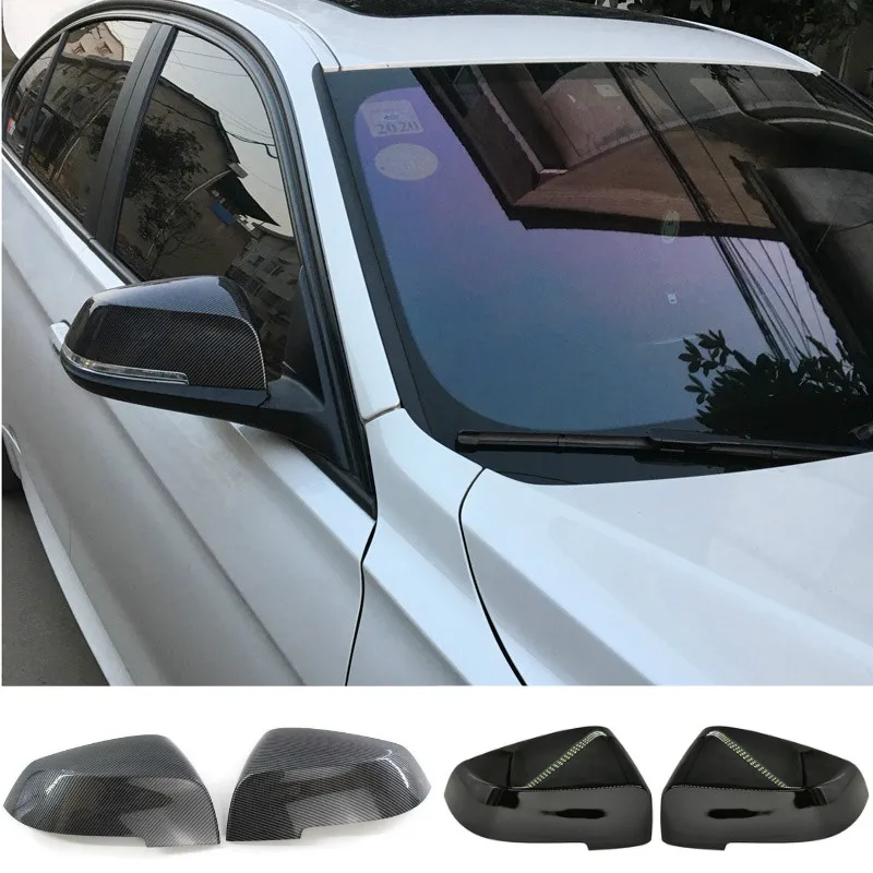 

1 Pair Carbon Fiber Side Wing Replacement Rearview Mirror Cover Cap for BMW F10 F11 2014 2015 2016 2017