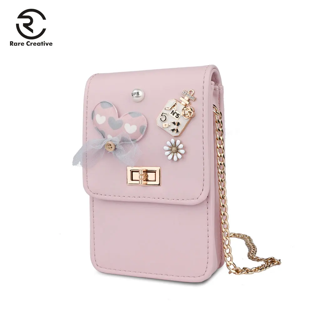 

RARE CREATIVE Coin Purse PU Leather Universal Casual Phone Bag Small Brand Purse Bags Cell Phone Shoulder Bags Money Bags PM6004