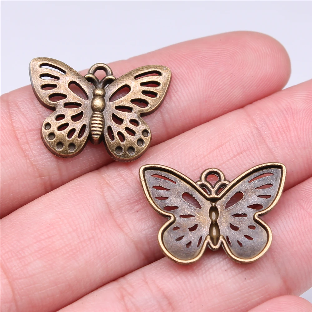 Charms Jewelry Make Butterflies Silver Butterfly Charms Jewellery Making 10pcs Aliexpress
