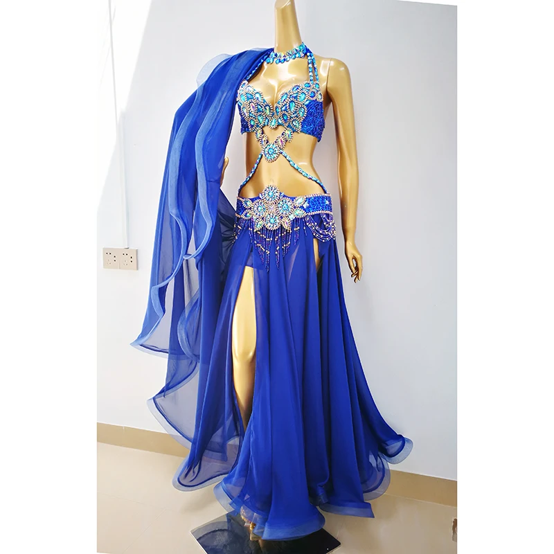 blue belly dance costume (4)