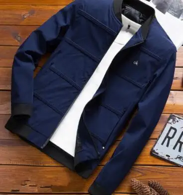 Navy Blue Asstseries модная мужская куртка-бомбер в стиле хип-хоп, дизайны облегающий пилот, куртка-бомбер, пальто, мужские куртки, большие размеры 4XL - Цвет: Navy Blue