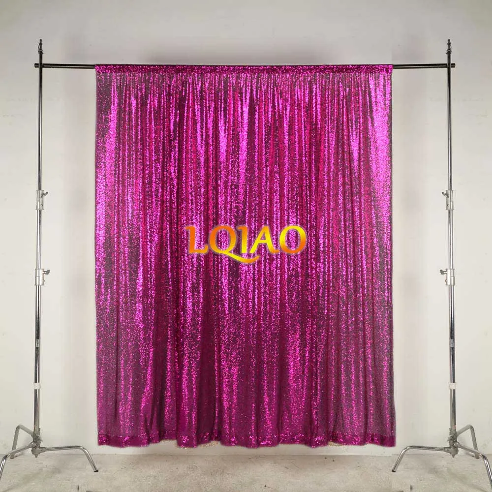LQIAO 10x10 футов фуксия Золотой Серебряный Блестящий Фон для свадебной фотобудки