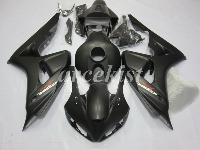 Литьевая Форма ABS мотоцикл обтекатели комплект подходит для CBR1000RR 2006 2007 06 07 1000 RR CBR1000 Кузов Набор черный матовый