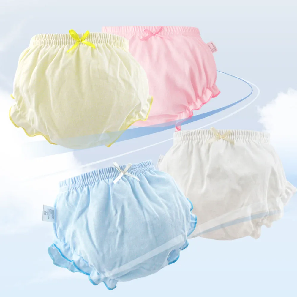 Toddler Baby Underwear Kids 100% Cotton Underpants Girls Panties Newborn Boys Summer Solid Color Shorts Infant Baby Briefs 0-3Y