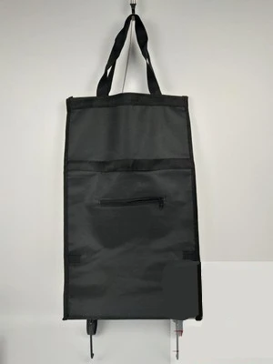 Маленькая тележка для покупок, органайзер для еды, сумка на колесиках, сумки, складные переносные сумки для покупок, купить Сумка для овощей, буксировочная посылка - Цвет: Черный