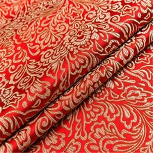 Китайский Стиль Дамасская ткань парча жаккардовая ткань в полиэстер для одежды платья