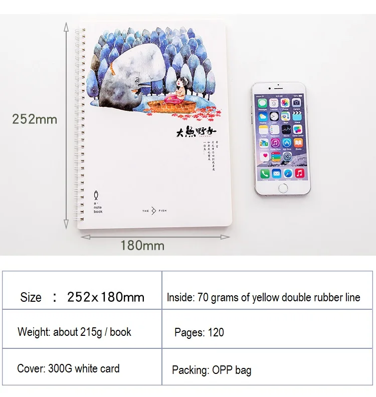 B5 partysu spiral notebook Creative notebook Students use 16k Coil notebook Cartoon notepad